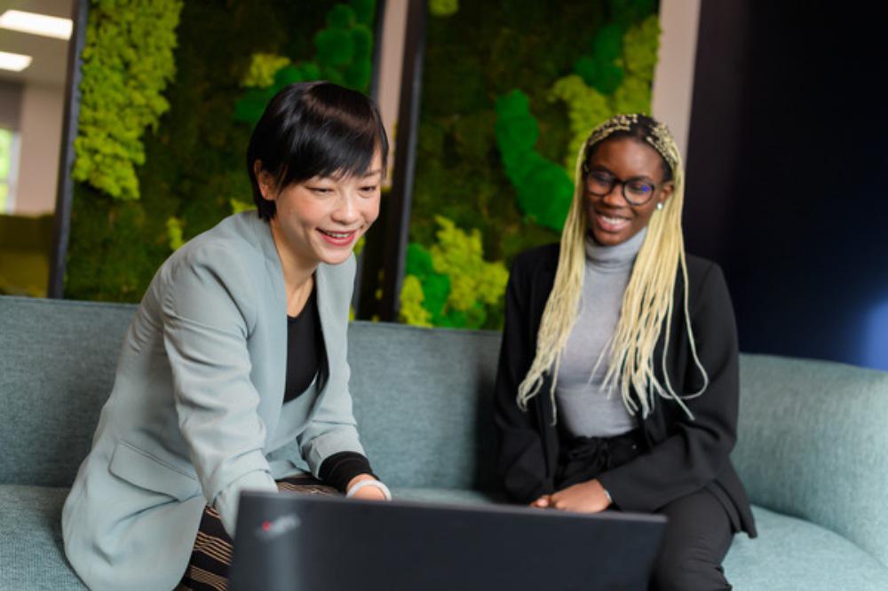 two women having discussion